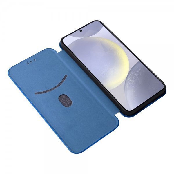 Samsung Galaxy S25 Cover Kulfibertekstur Blå