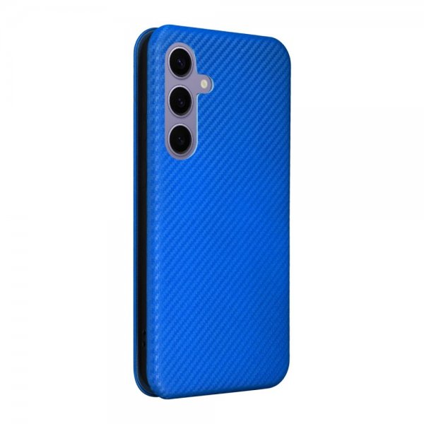 Samsung Galaxy S25 Cover Kulfibertekstur Blå