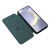 Samsung Galaxy S25 Cover Kulfibertekstur Grøn