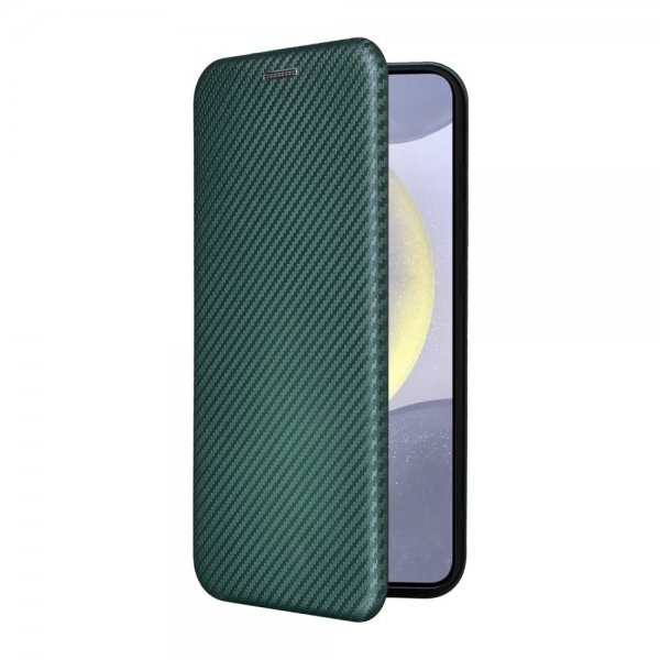 Samsung Galaxy S25 Cover Kulfibertekstur Grøn