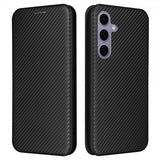 Samsung Galaxy S25 Cover Kulfibertekstur Sort