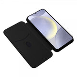 Samsung Galaxy S25 Cover Kulfibertekstur Sort