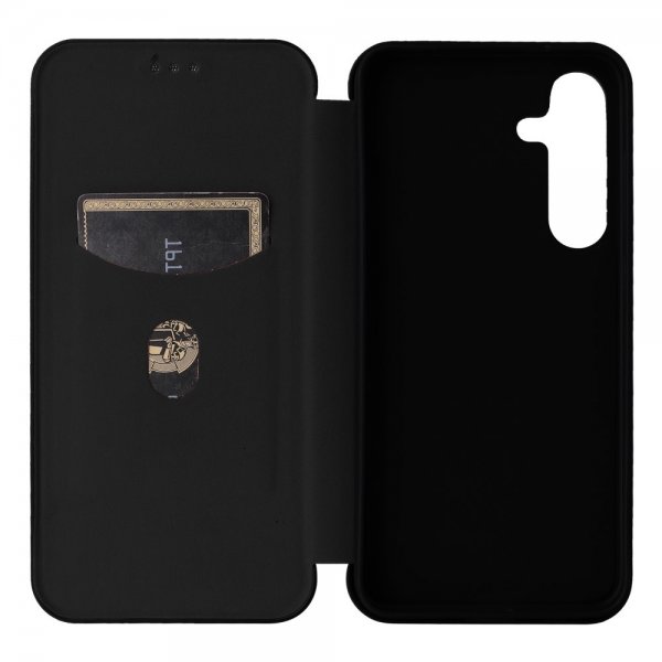 Samsung Galaxy S25 Cover Kulfibertekstur Sort