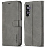 Lc.Imeeke Samsung Galaxy S25 Cover med Kortrum Stativfunktion Grå