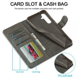 Lc.Imeeke Samsung Galaxy S25 Cover med Kortrum Stativfunktion Grå