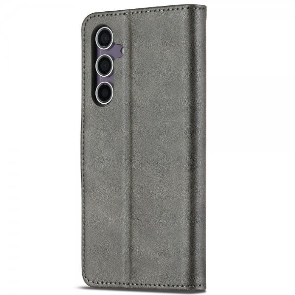 Lc.Imeeke Samsung Galaxy S25 Cover med Kortrum Stativfunktion Grå