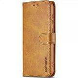 Lc.Imeeke Samsung Galaxy S25 Etui med Kortlomme Standfunktion Lysebrun