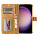 Lc.Imeeke Samsung Galaxy S25 Etui med Kortlomme Standfunktion Lysebrun