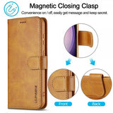 Lc.Imeeke Samsung Galaxy S25 Etui med Kortlomme Standfunktion Lysebrun