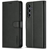 Lc.Imeeke Samsung Galaxy S25 Cover med Kortrum Kickstand Sort