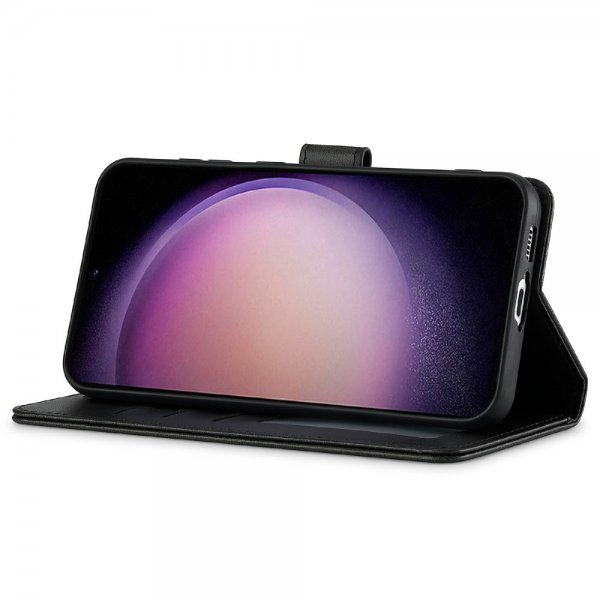 Lc.Imeeke Samsung Galaxy S25 Cover med Kortrum Kickstand Sort