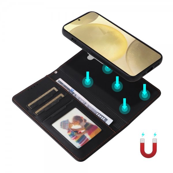 Betopnice Samsung Galaxy S25 Etui med Aftageligt Cover 005 Sort