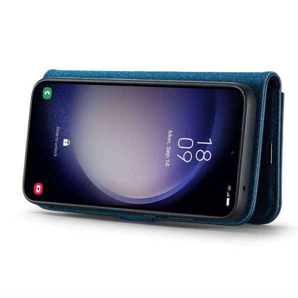 Dg.Ming Samsung Galaxy S25 Etui med Aftageligt Cover Blå