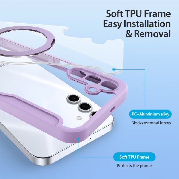 Dux Ducis Samsung Galaxy S25 Cover Skin X Pro Series Støttefod MagSafe Lilla