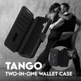 CARE by PanzerGlass Samsung Galaxy S25 Cover Tango Two-in-One Wallet MagSafe Sort