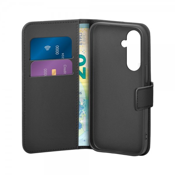 Puro Samsung Galaxy S25 Etui Wallet Stand Sort