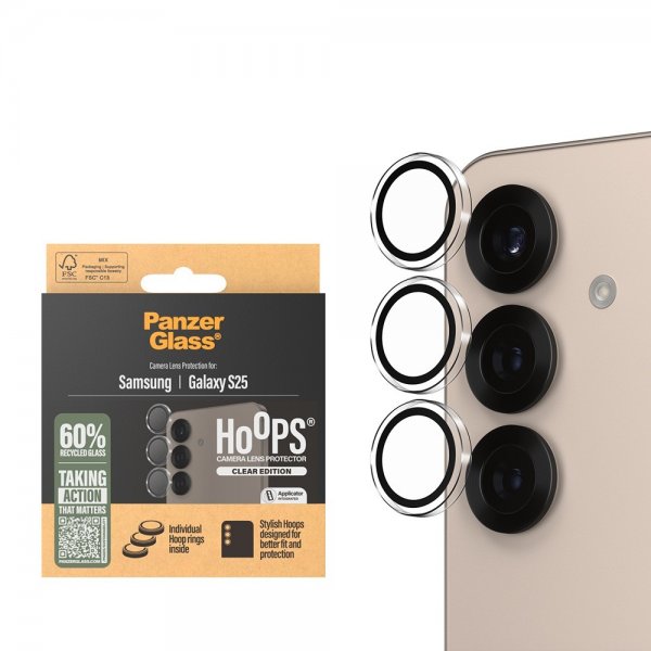 PanzerGlass Samsung Galaxy S25 Kamerabeskyttelse Hoops Transparent