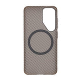 Samsung Galaxy S25 Cover Kulfibermønster MagSafe Grå