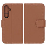Samsung Galaxy S25 Etui med Kortlomme og Stativfunktion Brun