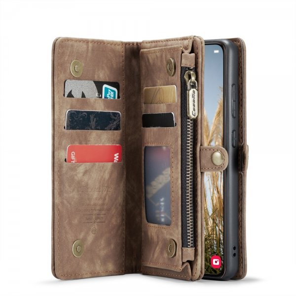 CaseMe Samsung Galaxy S25 Plus Etui 008 Series Aftageligt Cover Brun