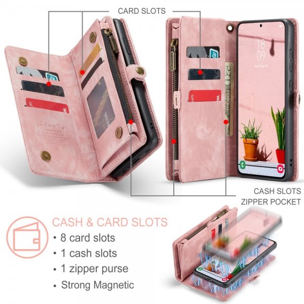CaseMe Samsung Galaxy S25 Plus Etui 008 Series Aftageligt Cover Rosa