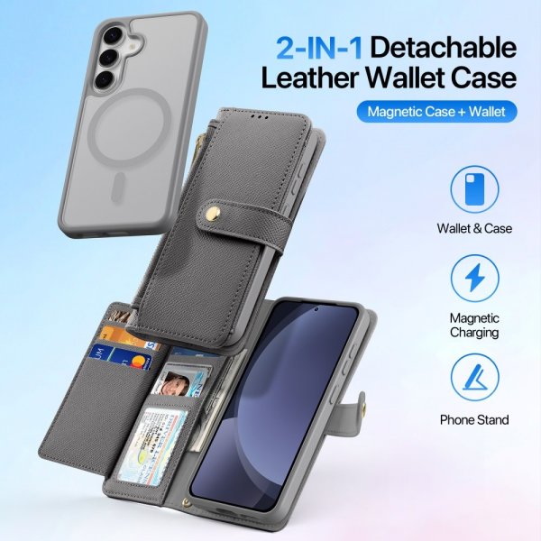 Dux Ducis Samsung Galaxy S25 Plus Etui 2-i-1 Lawa Series MagSafe Grå