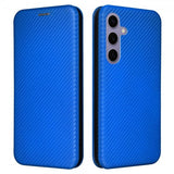 Samsung Galaxy S25 Plus Cover Kulfibertekstur Blå