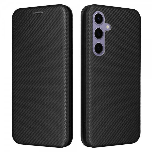 Samsung Galaxy S25 Plus Cover Kulfibertekstur Sort