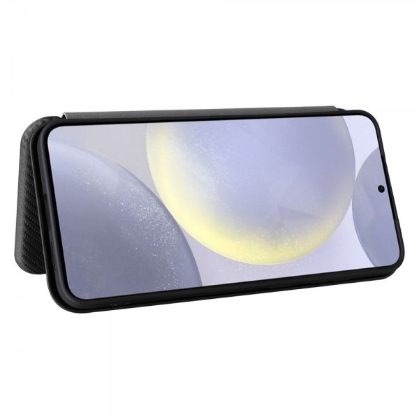 Samsung Galaxy S25 Plus Cover Kulfibertekstur Sort