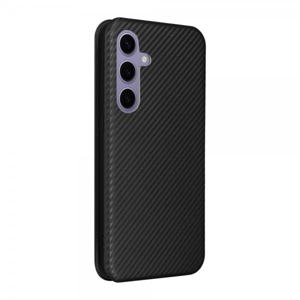 Samsung Galaxy S25 Plus Cover Kulfibertekstur Sort