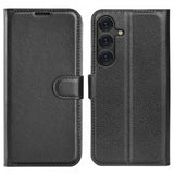 Samsung Galaxy S25 Plus Etui Litchi Sort