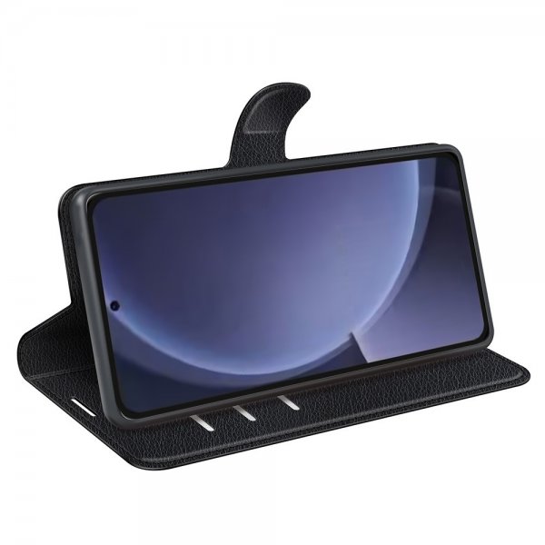Samsung Galaxy S25 Plus Etui Litchi Sort