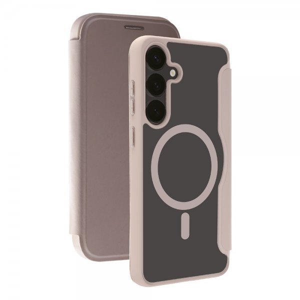 Vivanco Samsung Galaxy S25 Plus Etui Mag Wallet Greige