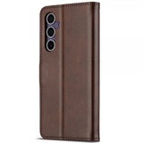 Lc.Imeeke Samsung Galaxy S25 Plus Etui med Kortlomme og Stativfunktion Mørkebrun