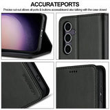 Lc.Imeeke Samsung Galaxy S25 Plus Etui med Kortlomme Stativfunktion Sort