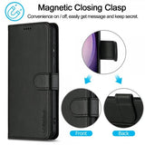Lc.Imeeke Samsung Galaxy S25 Plus Etui med Kortlomme Stativfunktion Sort