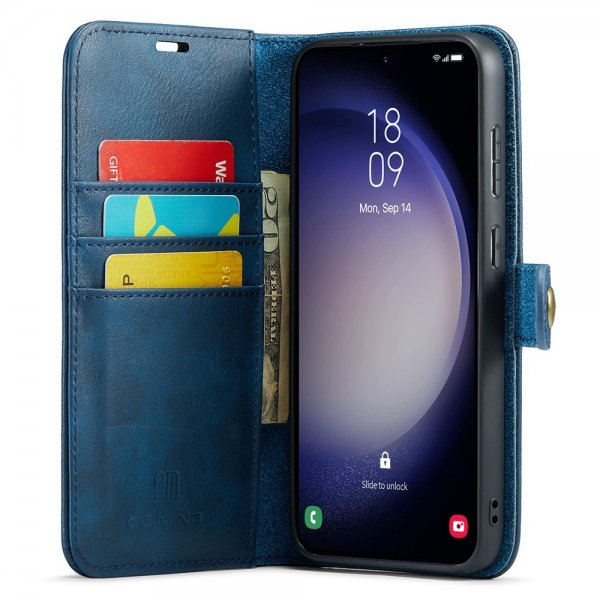 Dg.Ming Samsung Galaxy S25 Plus Etui med Aftageligt Cover Blå