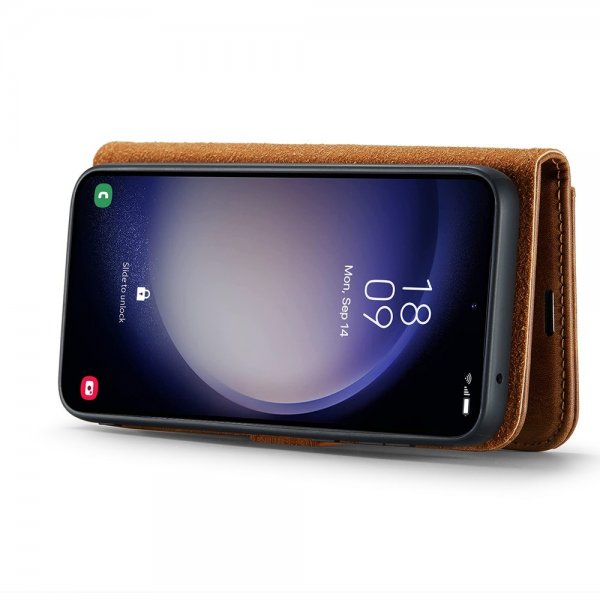 Dg.Ming Samsung Galaxy S25 Plus Etui med Aftageligt Cover Brun