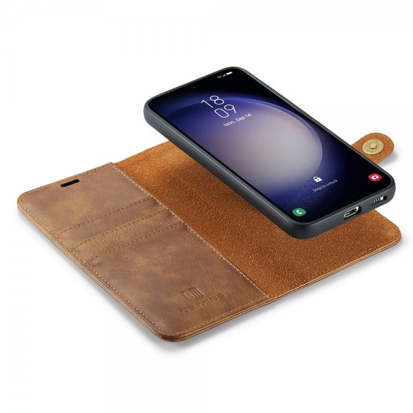 Dg.Ming Samsung Galaxy S25 Plus Etui med Aftageligt Cover Brun