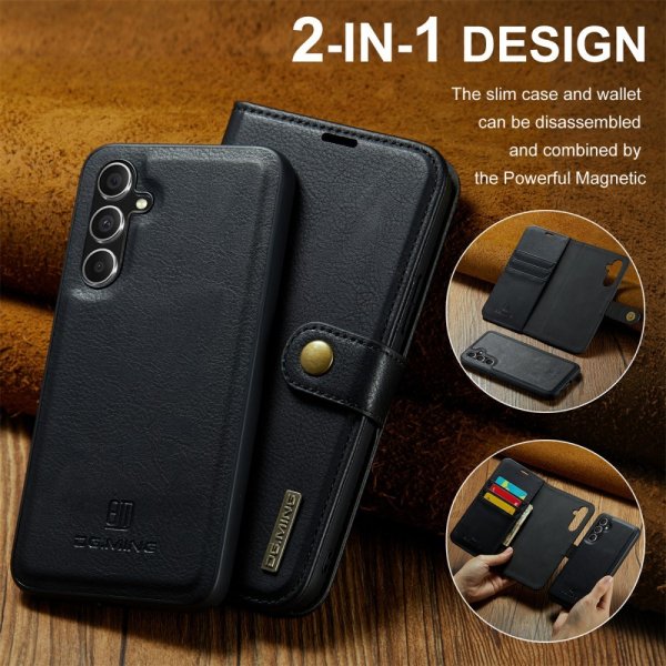 Dg.Ming Samsung Galaxy S25 Plus Etui med Aftageligt Cover Sort