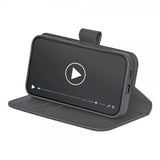 Puro Samsung Galaxy S25 Plus Etui Wallet Stand Sort