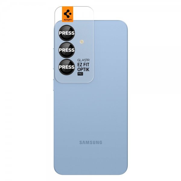 Spigen Samsung Galaxy S25 Plus Kamerabeskyttelse GLAS.tR EZ Fit Optik Pro 2-pak Sort
