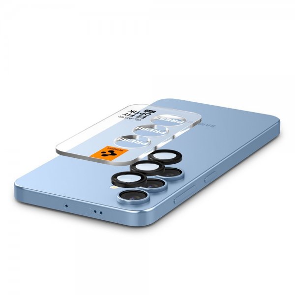 Spigen Samsung Galaxy S25 Plus Kamerabeskyttelse GLAS.tR EZ Fit Optik Pro 2-pak Sort