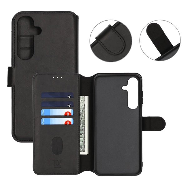 Rvelon Samsung Galaxy S25 Plus Cover Magnetisk Aftageligt Etui Sort