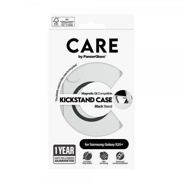 CARE by PanzerGlass Samsung Galaxy S25 Plus Cover Kickstand MagSafe Sort