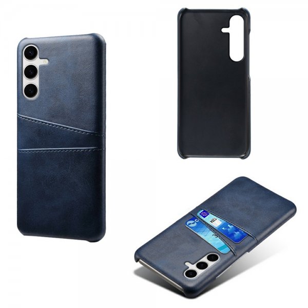 Samsung Galaxy S25 Plus Cover med to Kortlommer Blå