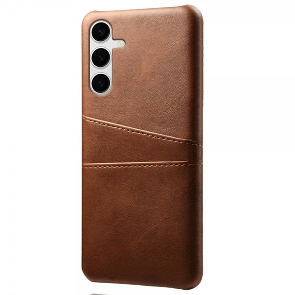 Samsung Galaxy S25 Plus Cover med to Kortlommer Mørkebrun