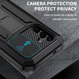 R-JUST Samsung Galaxy S25 Plus Cover Metal Stødsikker Kamerabeskyttelse Sort