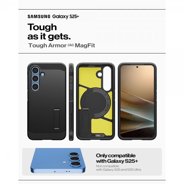 Spigen Samsung Galaxy S25 Plus Cover Tough Armor MagFit Sort