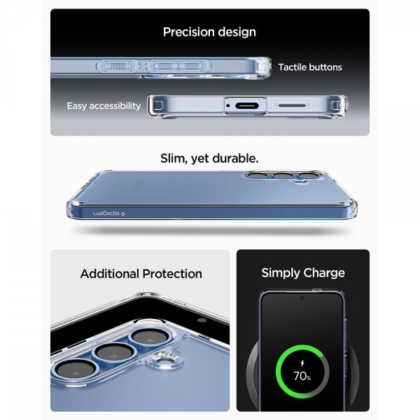 Spigen Samsung Galaxy S25 Plus Cover Ultra Hybrid Crystal Clear
